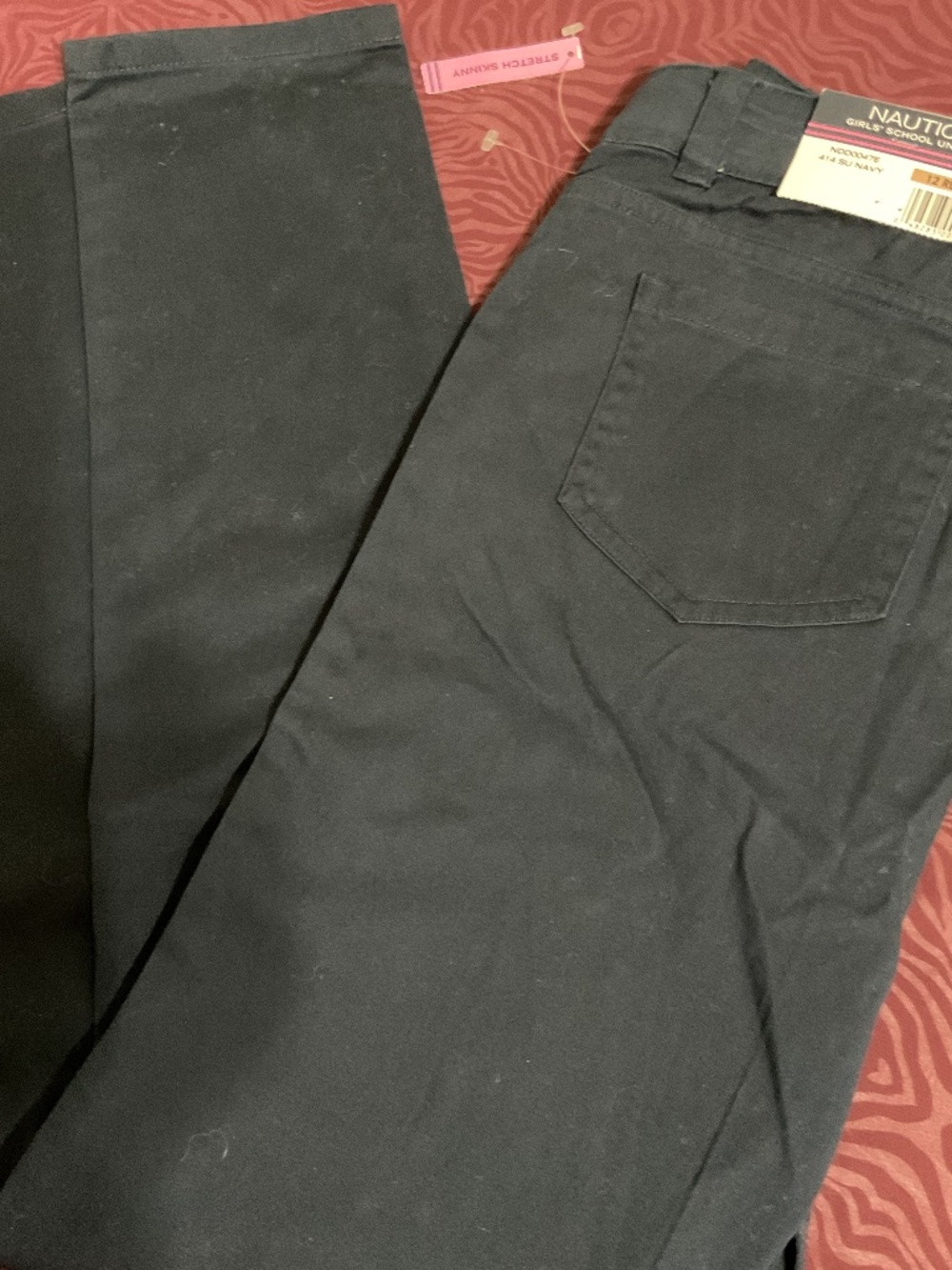 NWT NAUTICAL GIRLS NAVY UNIFORM PANTS 12
